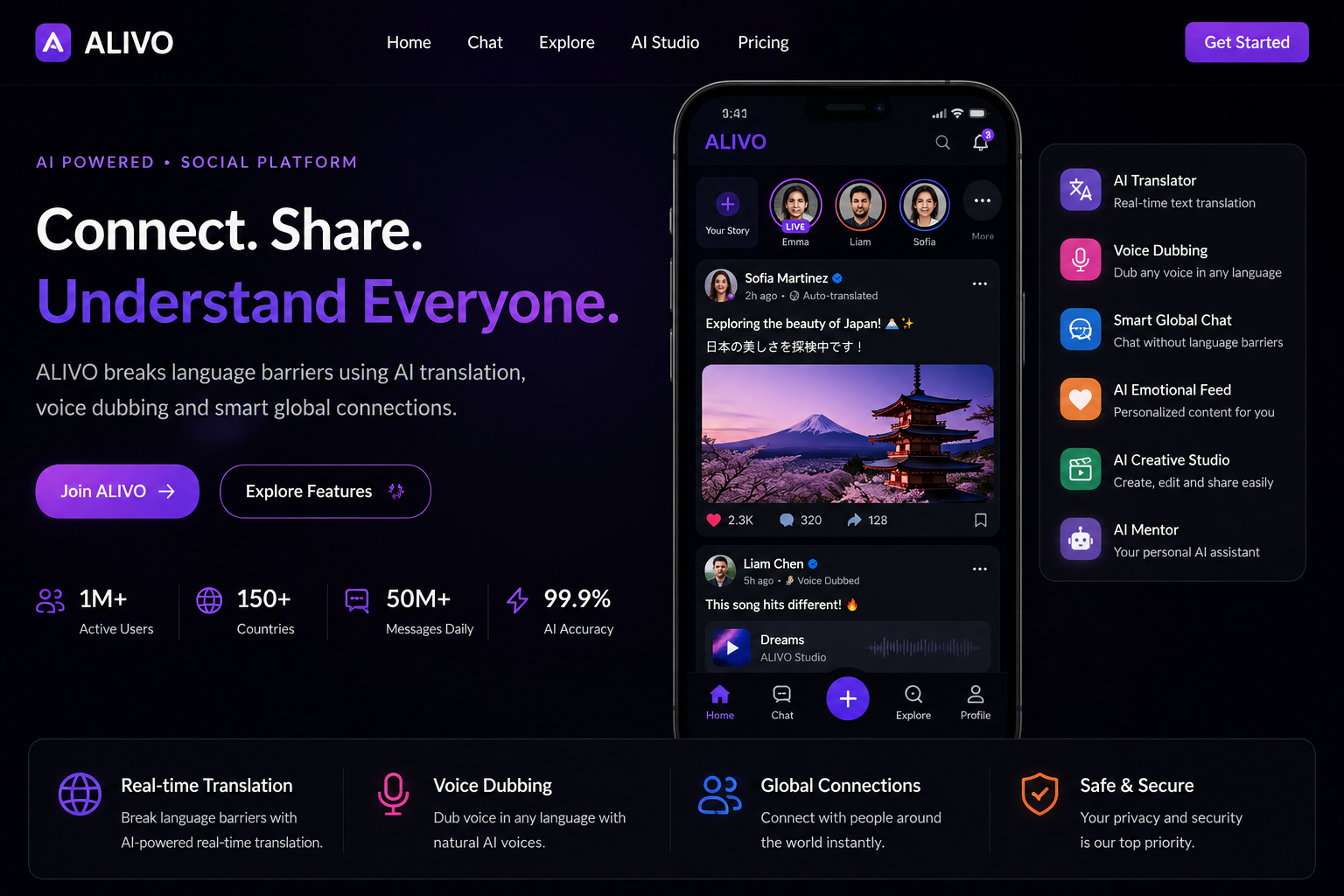 ALIVO AI Social Platform